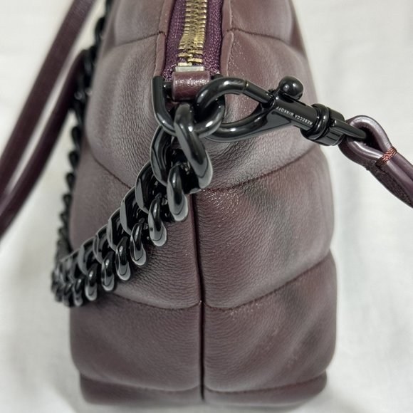 Rebecca Minkoff Edie Quilted Leather Chain Crossbody Bag Concord Black Hardware - Picture 5 of 12